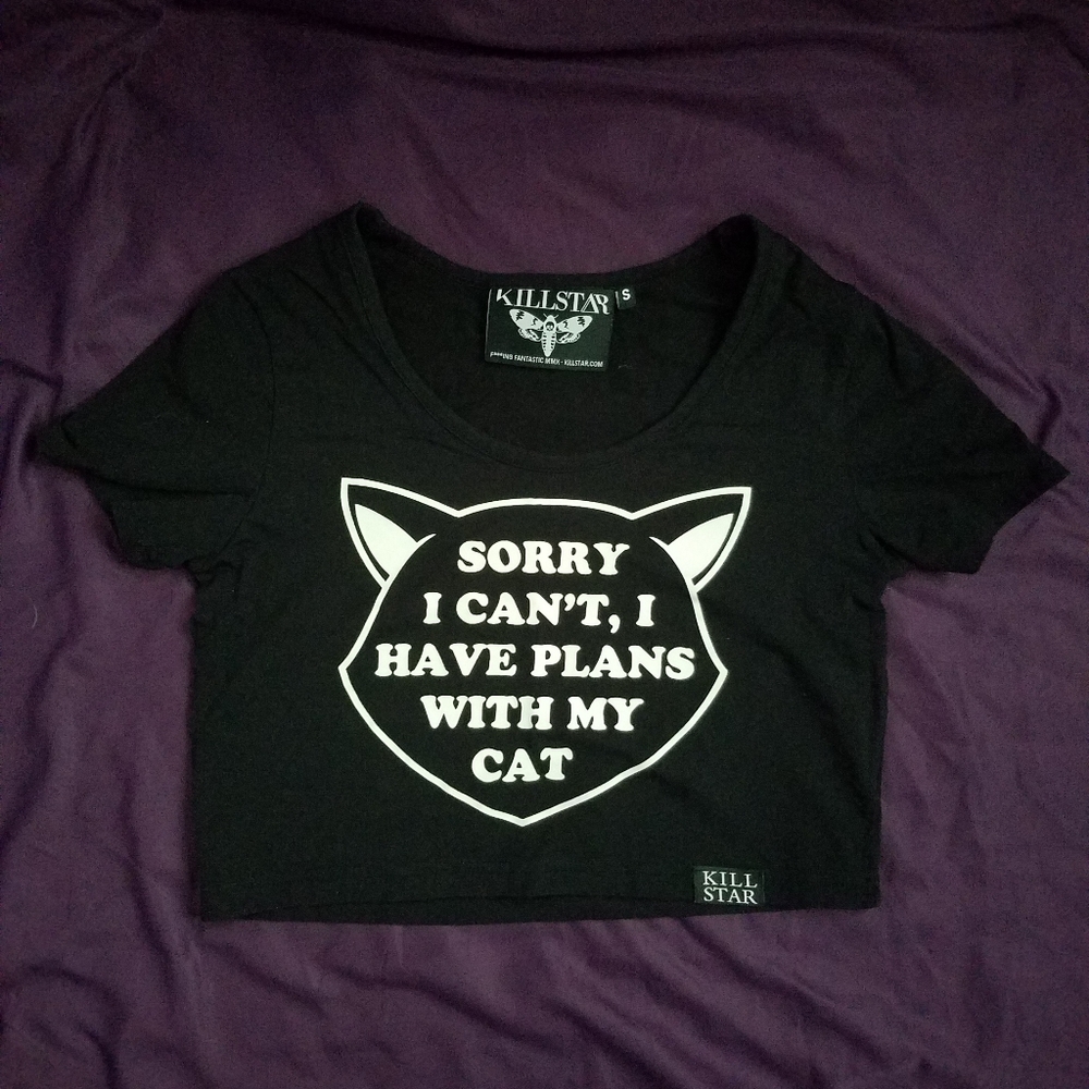 Killstar Cat Cropped Top